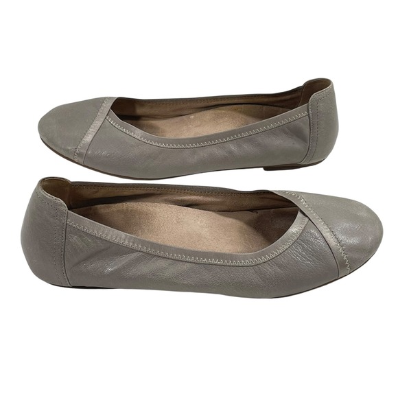 Vionic Shoes - Vionic Carol Ballet Flats Womens Size 10 Gray Leather Round Toe‎ Comfortable